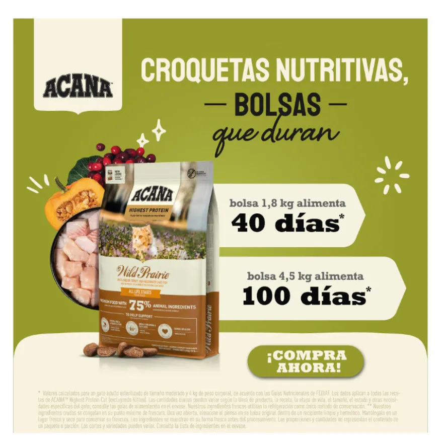 Acana HP Wild Prairie pienso para gatos y gatitos