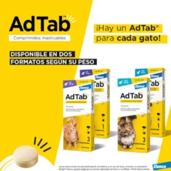 AdTab Comprimidos Masticables Antiparasitarios para gatos