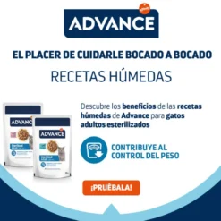 Advance Adult Sterilized Pavo en salsa sobre para gatos