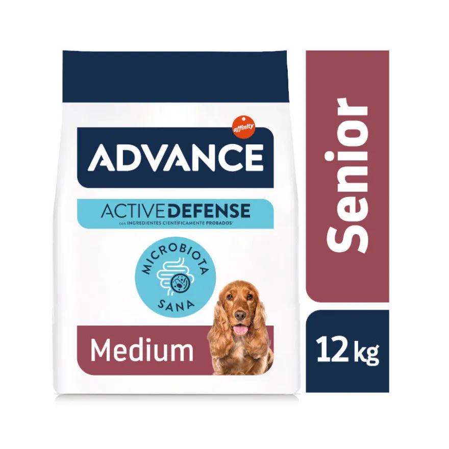 Advance Medium Senior +7 Active Defense Pollo y Arroz pienso para perros