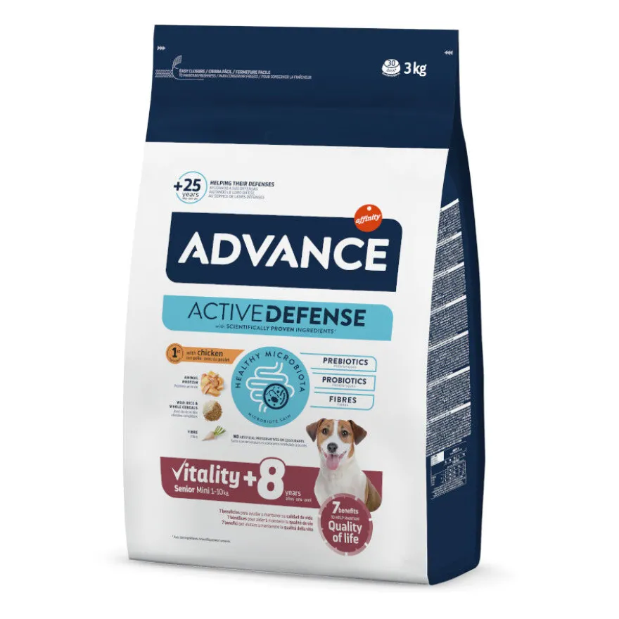 Advance Senior Mini +8 Pollo y Arroz pienso para perros