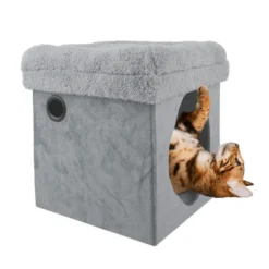 All For Paws Lamb 2 en 1 gris Cama para gatos