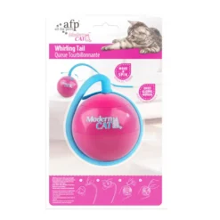 All For Paws Modern Cat Cola Giratoria Rosa Juguete para gatos