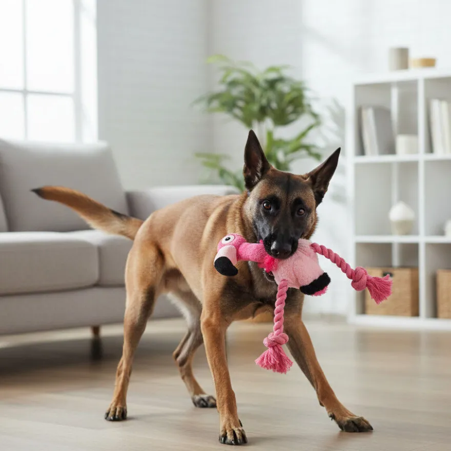 All For Paws Ultrasonic Juguete DJ Flamingo para perros