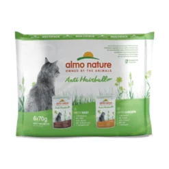 Almo Nature Anti Hairball Buey y Pollo sobre para gatos – Multipack