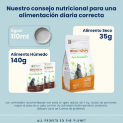 Almo Nature Anti Hairball Buey y Pollo sobre para gatos – Multipack