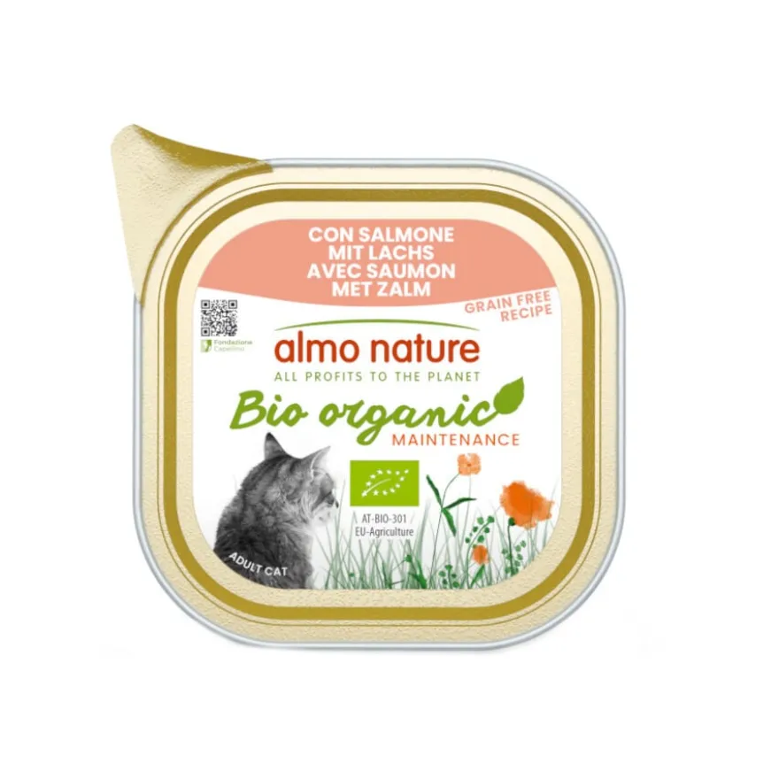 Almo Nature Bio Organic Maintenance Grain Free de Salmon tarrina para gatos