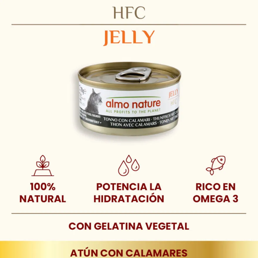 Almo Nature HFC Atún y Calamares en Gelatina lata para gatos