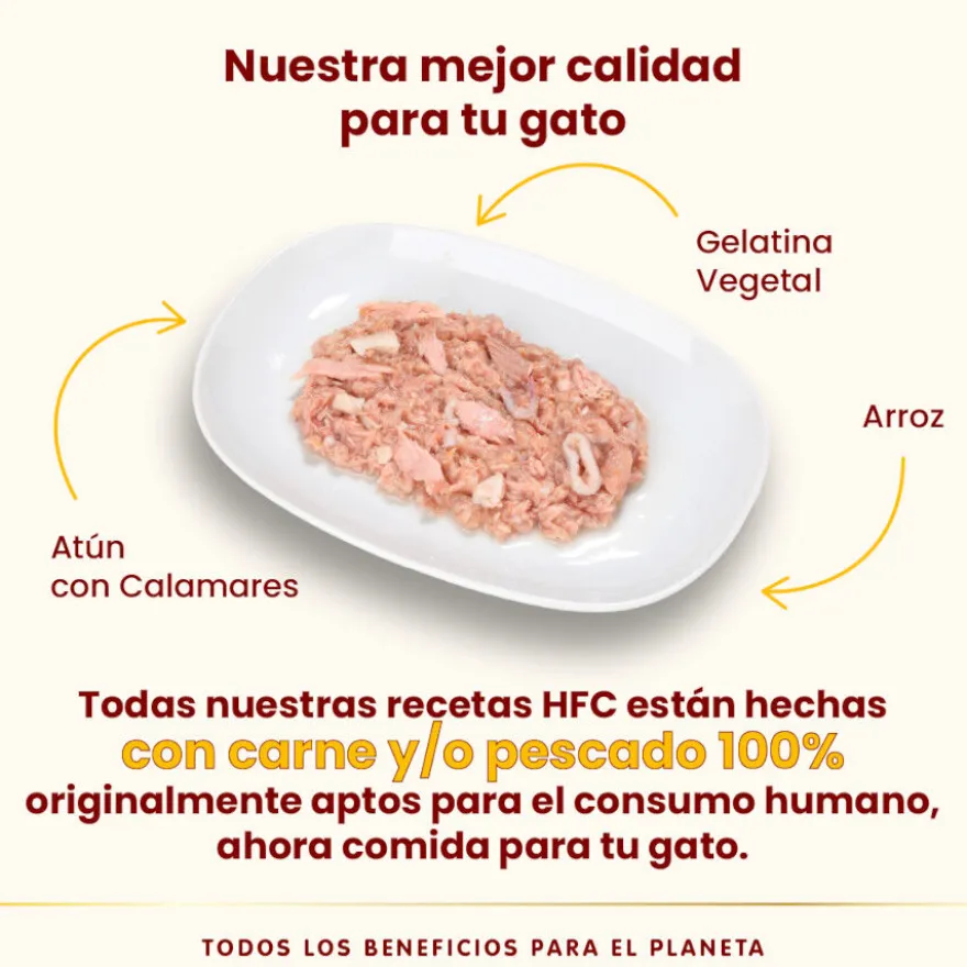 Almo Nature HFC Atún y Calamares en Gelatina lata para gatos