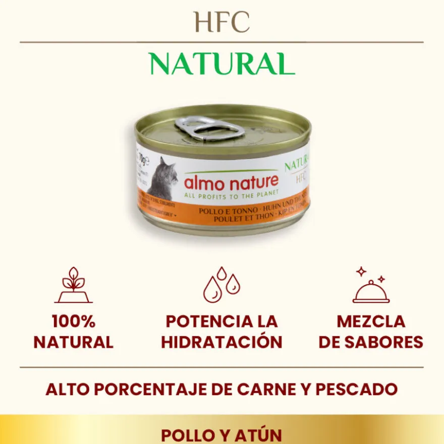 Almo Nature HFC pollo con atún lata para gatos