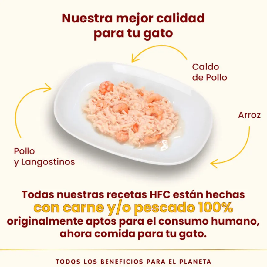 Almo Nature HFC pollo y gambas lata para gatos