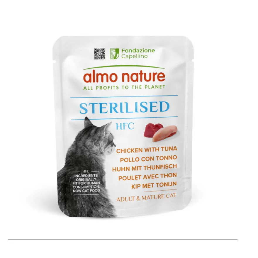 Almo Nature HFC Sterilised de Pollo y Atún en Sobre para gatos