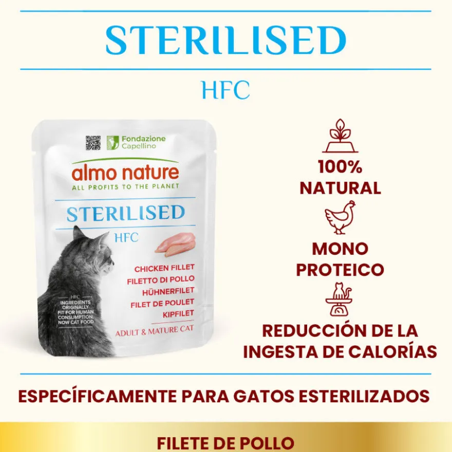 Almo Nature HFC Sterilised Filete de Pollo sobre para gatos