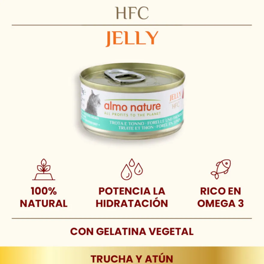 Almo Nature HFC Trucha y Atún en Gelatina para gatos