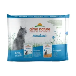 Almo Nature Sterilised Bacalao y Pollo sobre para gatos - Multipack