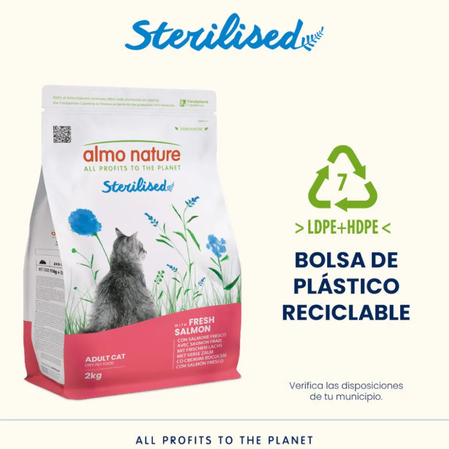 Almo Nature Sterilised de Salmon pienso para gatos