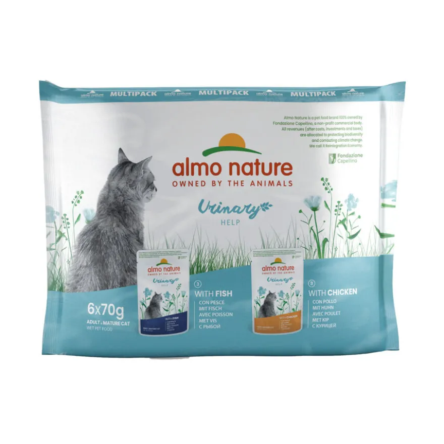 Almo Nature Urinary Help Pescado y Pollo sobre para gatos – Multipack
