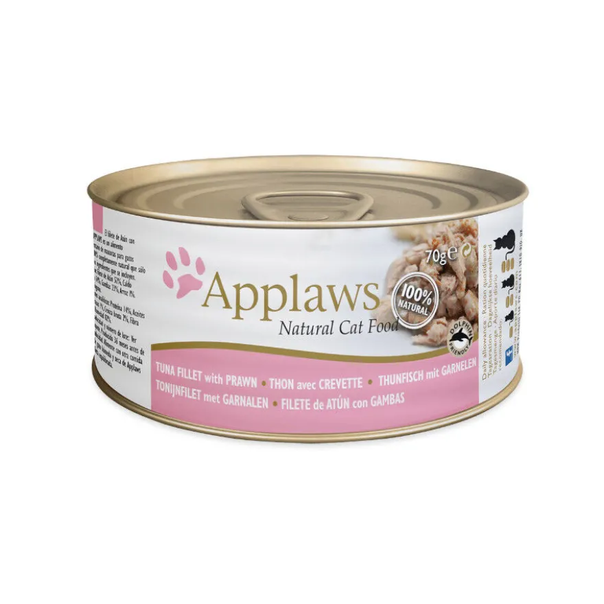 Applaws Atún y Gambas lata natural para gatos