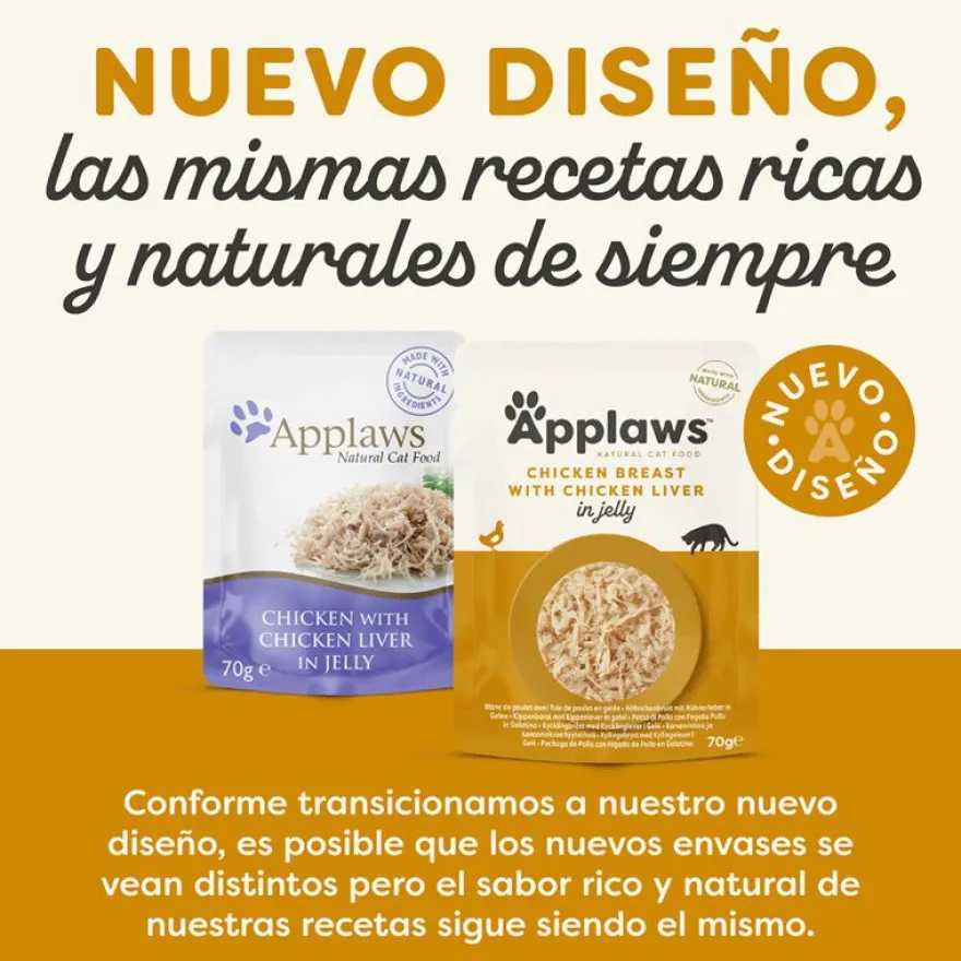 Applaws Pollo y Hígado en gelatina sobre para gatos
