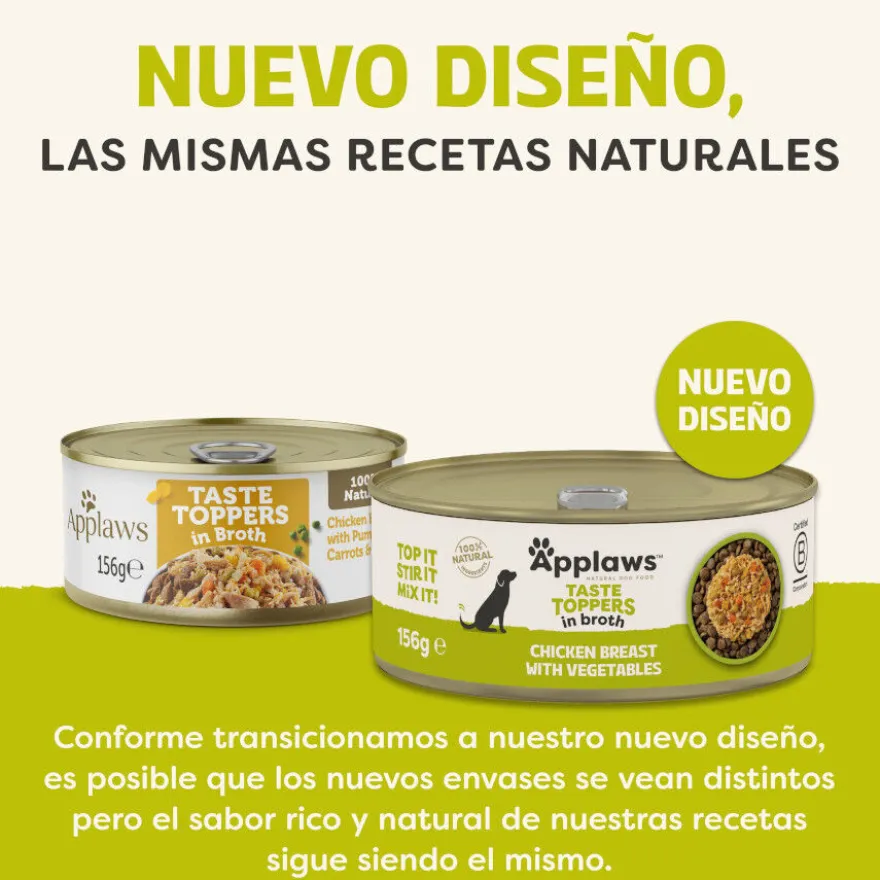 Applaws Taste Toppers Pollo con Vegetales en Caldo lata para perros