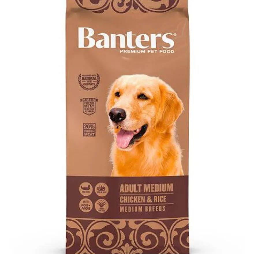 Banters Adult Medium Pollo pienso para perros
