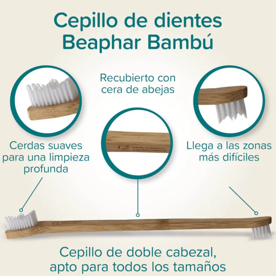 Beaphar Cepillo Dental de Bambú para Perros y Gatos