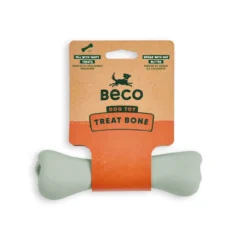 BECO Hueso Portagolosinas de Goma Blanco para perros