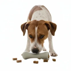 BECO Hueso Portagolosinas de Goma Blanco para perros
