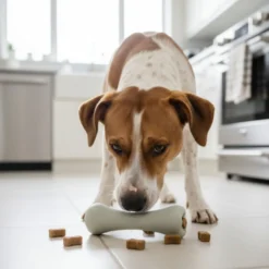 BECO Hueso Portagolosinas de Goma Blanco para perros