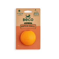 BECO Pelota Portagolosinas de Goma Naranja para perros