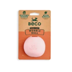 BECO Pelota Portagolosinas de Goma Rosa para perros