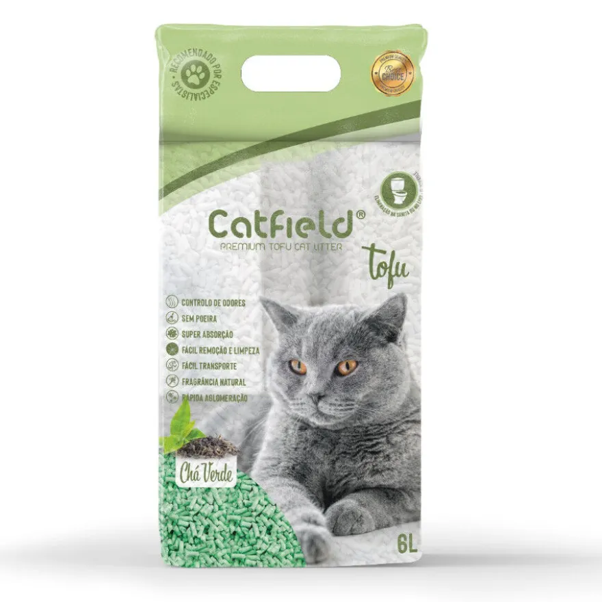 Catfield Arena Soja Aglomerante Chá Verde para gatos