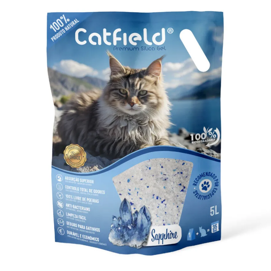 Catfield Sapphire Premium Silica Gel Arena Absorbente para gatos