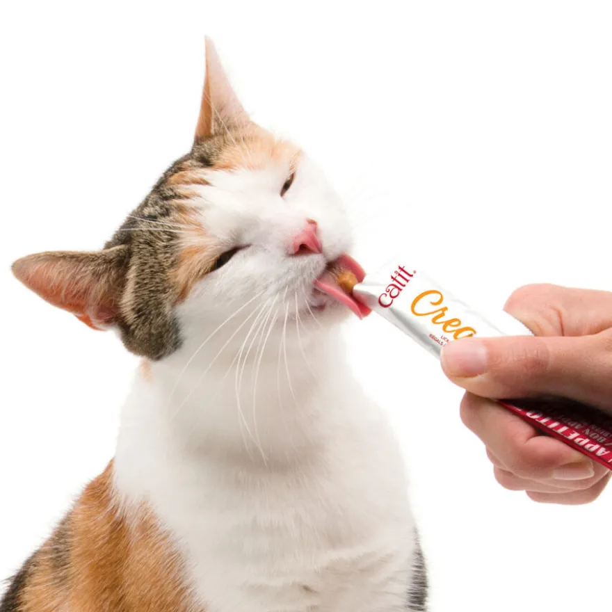 Catit Creamy Snack Líquido de Salmón con Gambas para gatos