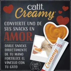 Catit Creamy Snack Líquido de Salmón con Gambas para gatos
