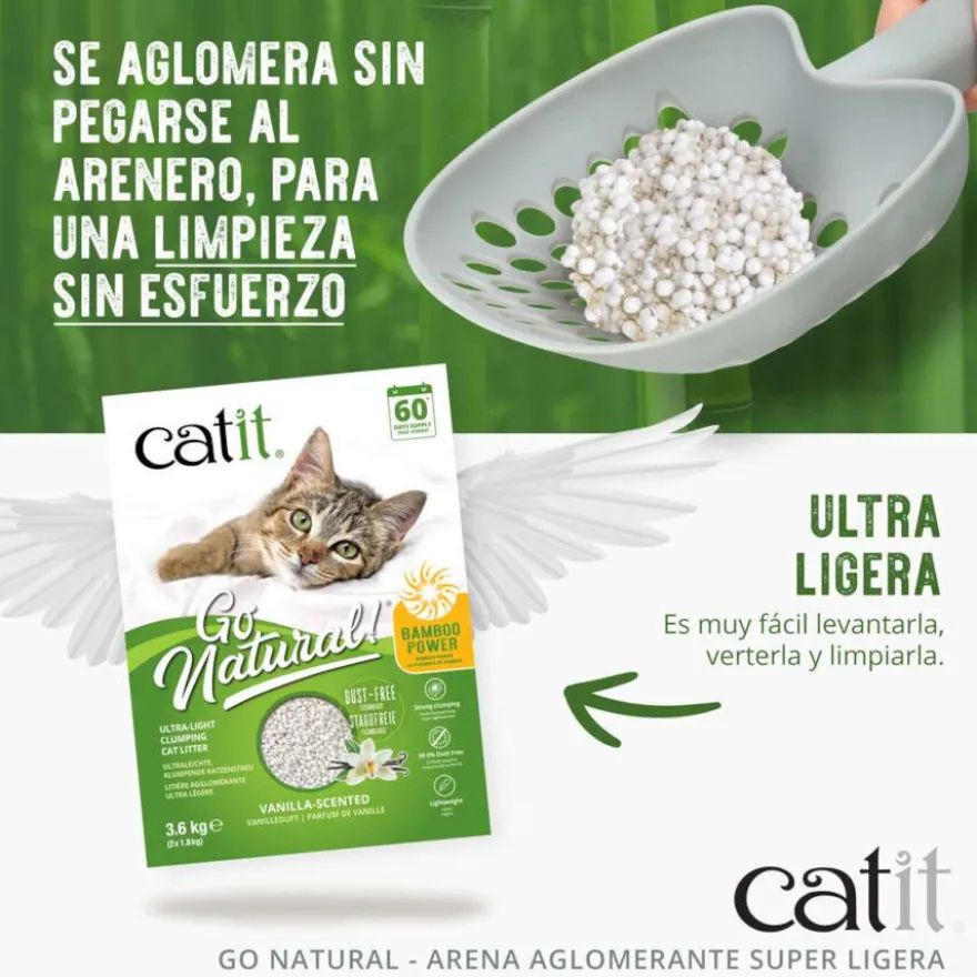 Catit Go Natura! Arena Biodegradable Bambú para gatos