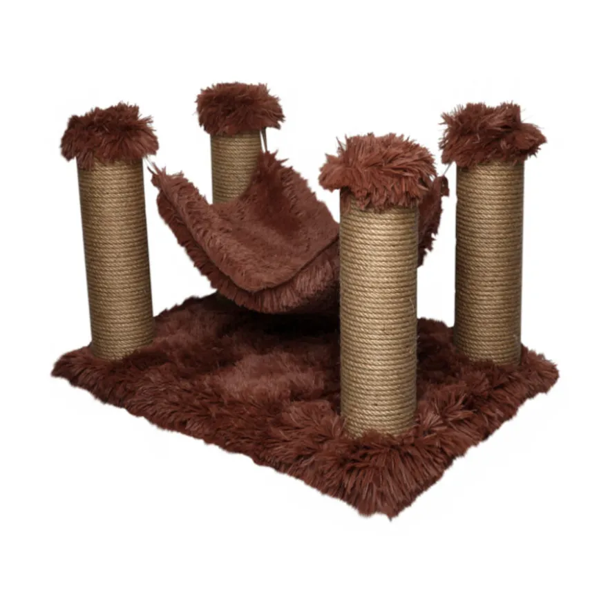 Catshion Nube Rascador con Hamaca Canela para gatos