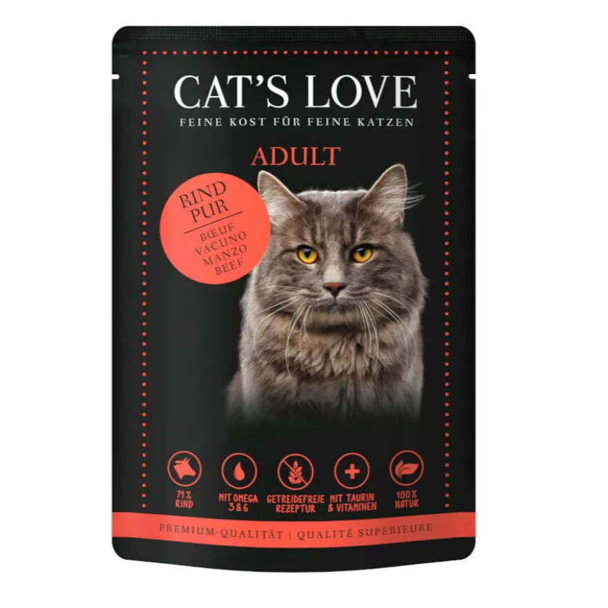 Cat's Love Adult Vacuno en Gelatina sobre para gatos