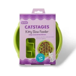 Catstages Cat Fun Comedero Lento Verde para gatos