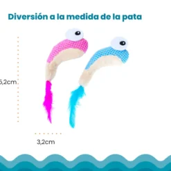 Catstages Dental Shrimpies Peluches con Plumas para gatos