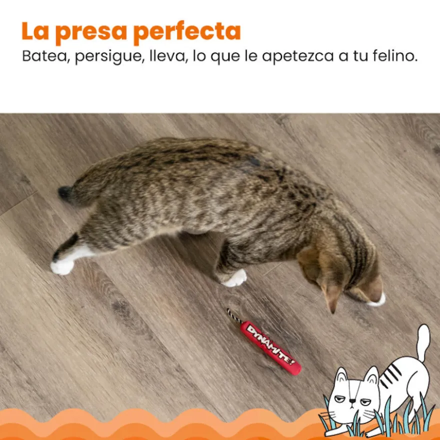 Catstages Green Magic Dynamite Rojo Peluche para gatos