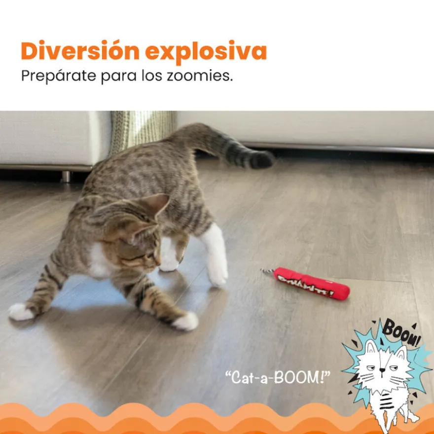 Catstages Green Magic Dynamite Rojo Peluche para gatos