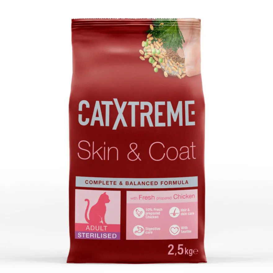 Catxtreme Adult Skin & Coat Sterilised Pollo pienso para gatos