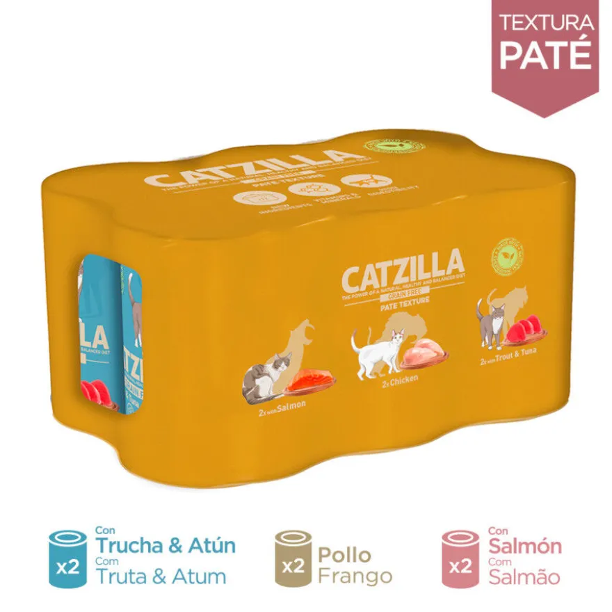Catzilla Adult Grain Paté latas para gatos
