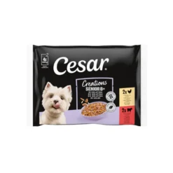 Cesar Carnes Mixtas Gelatina en Bolsita para Perros Senior - Multipack