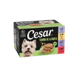 Cesar Recetas de la huerta Tarrina en Paté y Gelatina para Perros - Multipack