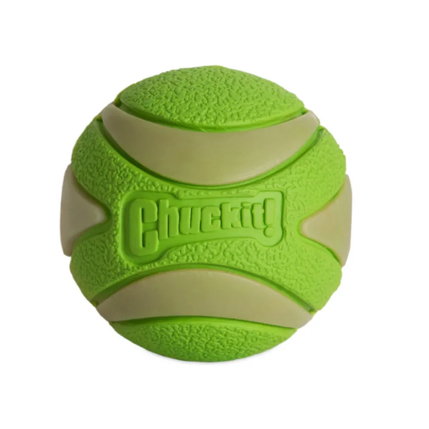 Chuckit! Max Glow Ultra Squeaker Pelota con Brillo para perros