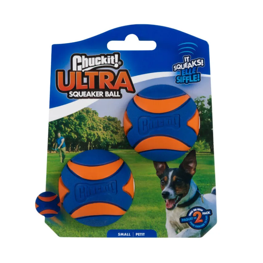 Chuckit! Ultra Squeaker Pelota con Sonido y Rebote para perros – Pack 2