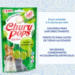 Churu Palitos Pops de Atún y Pollo para gatos