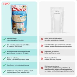 Churu Snack Cremoso de Atún con Vieira para gatos